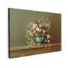Vaas - Pastel - Kleuren - Bloemen Tuinposter op houten frame 2 cm dik klein -3d