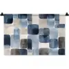 Patroon - Blauw - Vierkanten Wandkleed katoen klein -zz3d