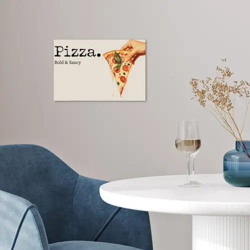 Pizza - Kaas - Pepperoni poster papier klein -sfeer3