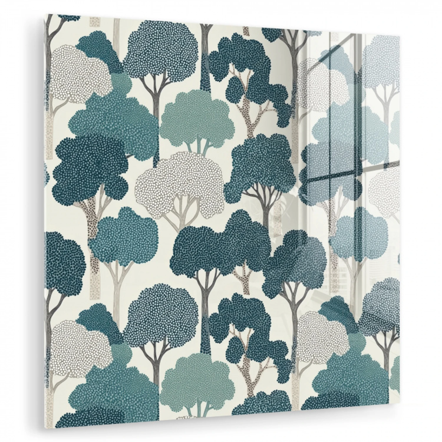 Modern - Bomen - Bos - Patroon - Blauw plexiglas 5mm klein 11 -zzzproduct_nieuw