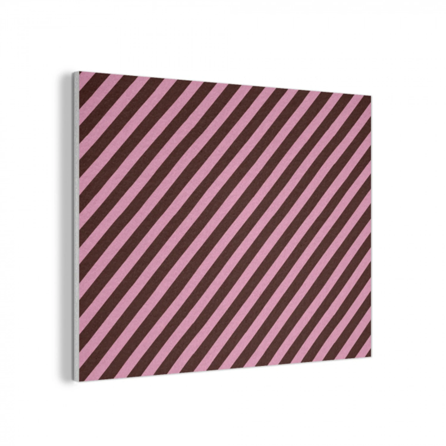 Strepen - Roze - Bruin PET vilt klein 837 -3d