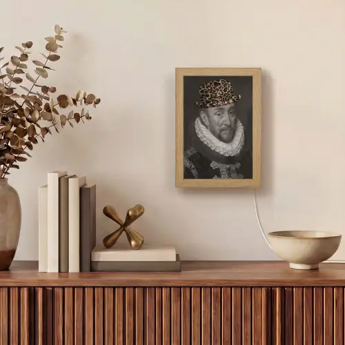 Willem van Oranje - Adriaen Thomasz - Panterprint Light Box met kabel (Wandlamp) klein -sfeer2