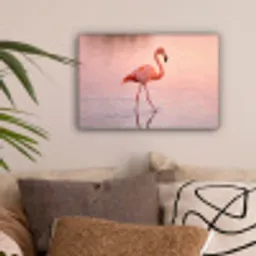 Flamingo - Water - Roze canvas 2cm klein -sfeer1