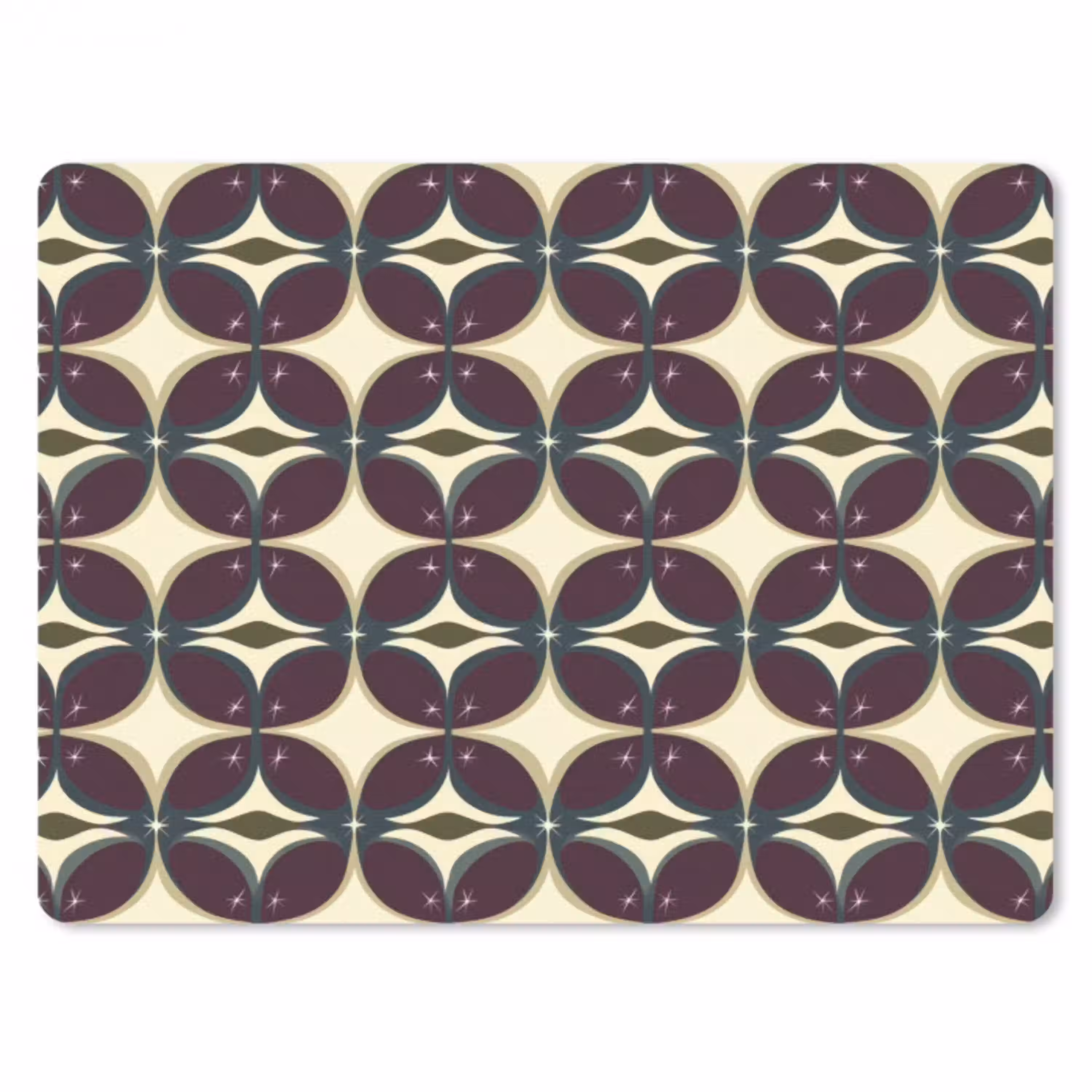 Cirkel - Retro - Kleurrijk muismat rubber klein 262 -3d