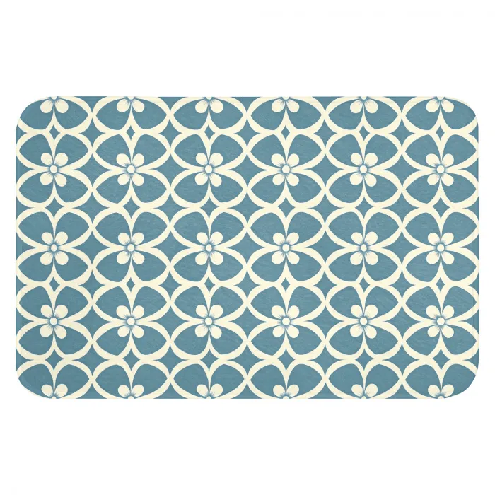 Patroon - Symmetrisch - Blauw WCmat klein 1009 -3d