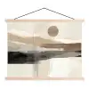 Minimalistisch - Landschap - Dimensie textielposter latten blank klein -3d