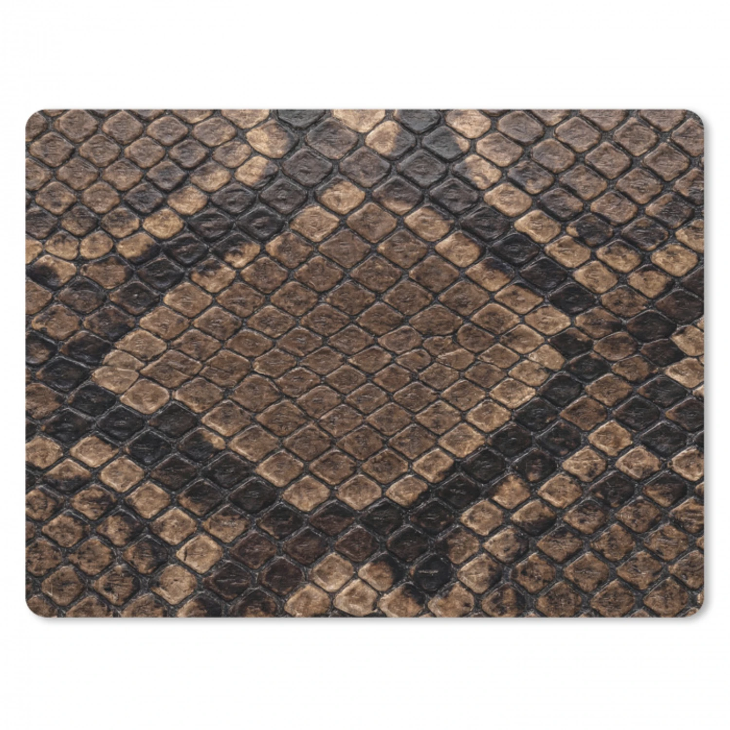 Python - Schubben - Brons muismat rubber klein -3d