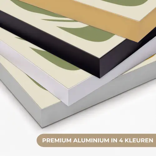 Blaadjes - Zachtoranje - Bloemen Textielframe zwart klein -USP_kleurenNL