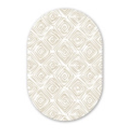 Abstract - Ruit - Beige Wandcirkel Ovaal Aluminium middel 839 -3d