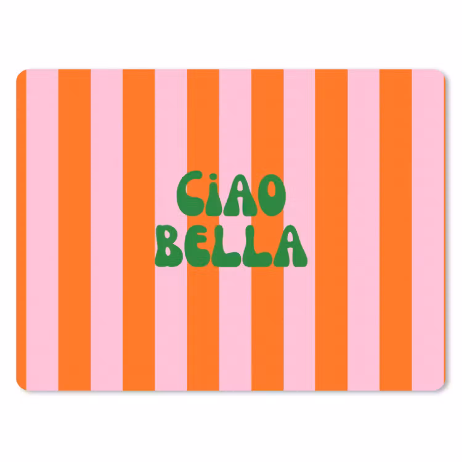 Muismat - Strepen - Oranje - Verticaal - Ciao bella