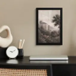Zee - Villa - Beige fotolijst zwart zonder passe partout klein -sfeer1