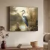 Reiger - Water - Planten Textielframe zwart klein -sfeer3
