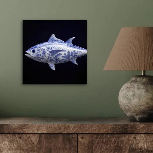 Porselein - Tonijn - Delfts - Blauw aluminium wit klein -sfeer2