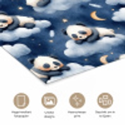 Panda's - Slapen - Blauw poster papier klein 62 -closeup_NL