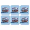 Glitters - Hamburger - Blauw onderzetter kurk middel -3d