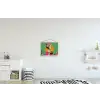 Retro - Vrouw - Stad - Zon textielposter latten blank klein -kinderkamer