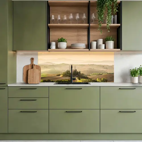 Landschap - Toscane - Ochtendlicht keuken achterwand 2 middel -sfeer3