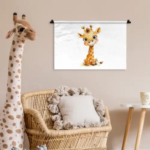 Giraf - Baby dier - Wilde dieren Wandkleed katoen klein -wsfeer5_kind