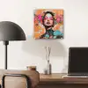 Portret - Vrouw - Abstract - Bloemen plexiglas 5mm klein -sfeer6