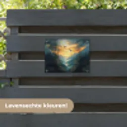 Vogels - Zon - Bomen - Groen tuinposter los doek klein -sfeer3