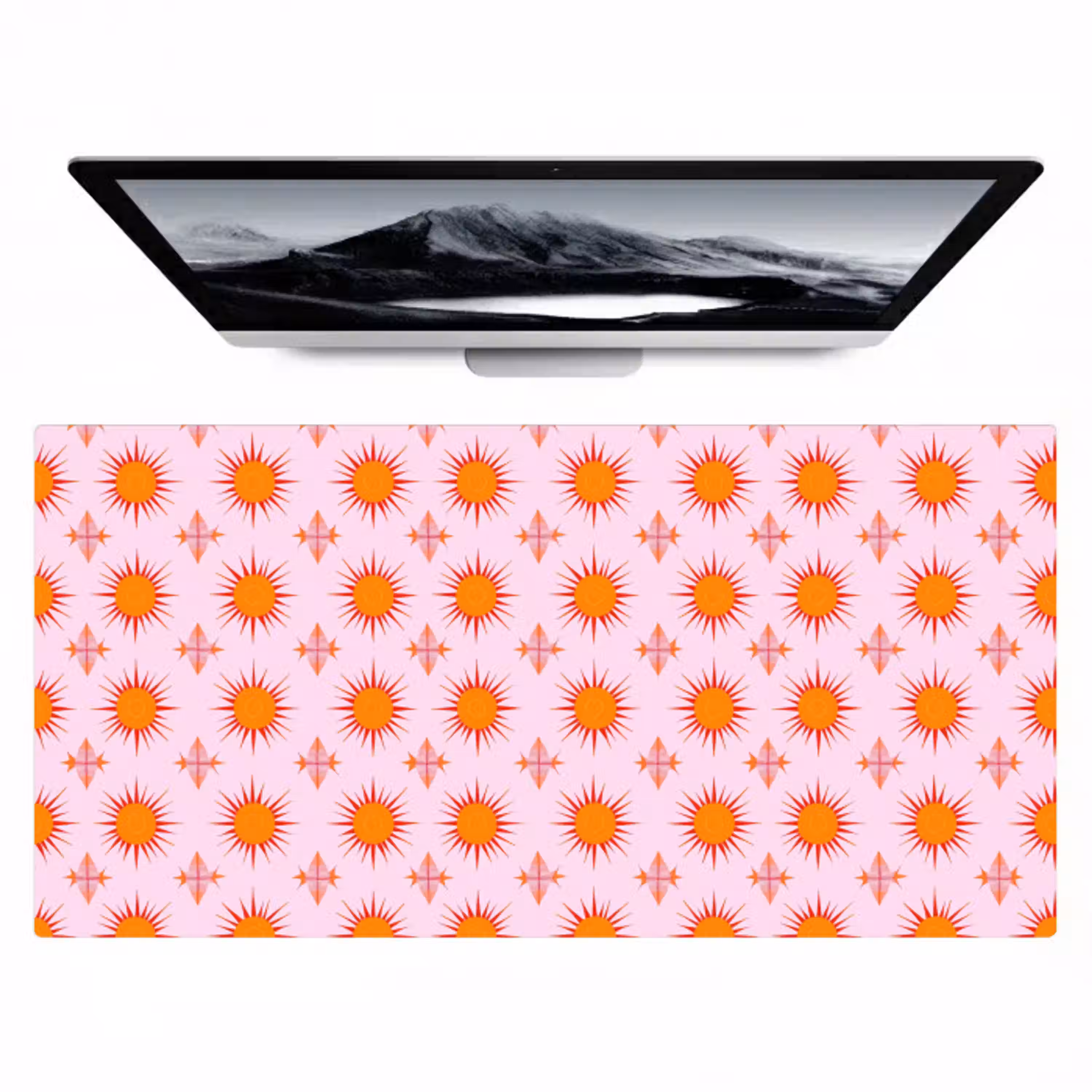 Zon - Patroon - Roze Muismat XXL klein 681 -zzz3d