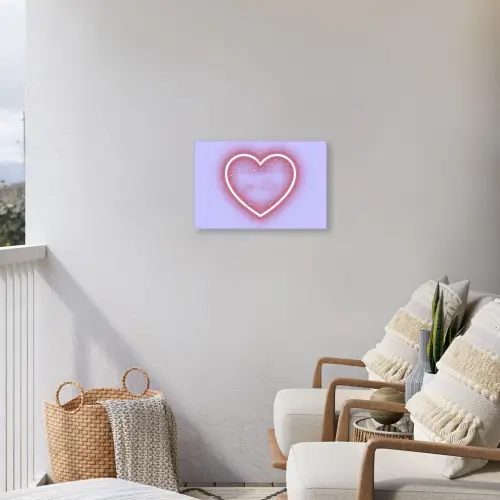 I liked it so it's mine - Neon hart - Paars Tuinposter op houten frame 2 cm dik klein -sfeer1