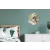 Hond - Bad - Champagne - Handdoek Wandcirkel aluminium klein -slaapkamer