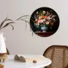 Boeket - Roze - Bloemen - Vaas Wandcirkel plexiglas klein -sfeer4