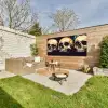 Schedels - Graffiti - Neon Tuinposter op houten frame 2 cm dik xxl -sfeer2