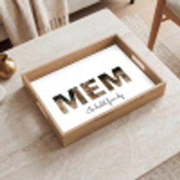 Mem - Lettercollage Dienblad Rechthoek middel -sfeer1