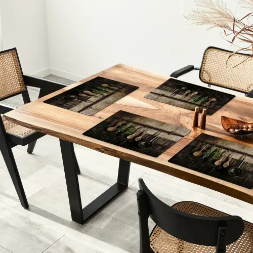 Keukengerei - Rustiek - Tegels - Kruiden Placemat vinyl groot -zzsfeer4_Kitchenyeah-website