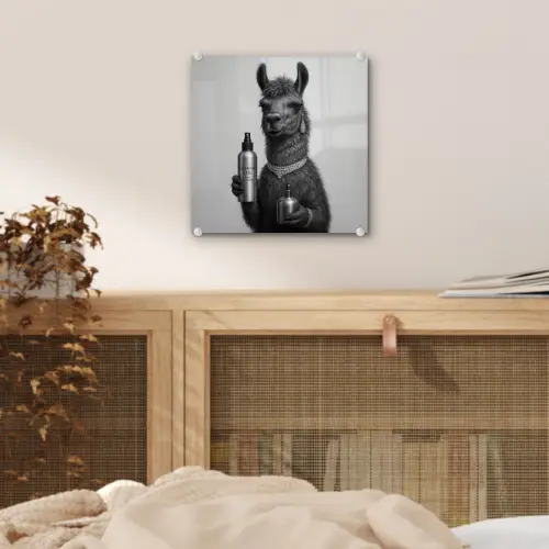 Lama - Flessen - Zwart - Wit plexiglas 5mm klein -sfeer4