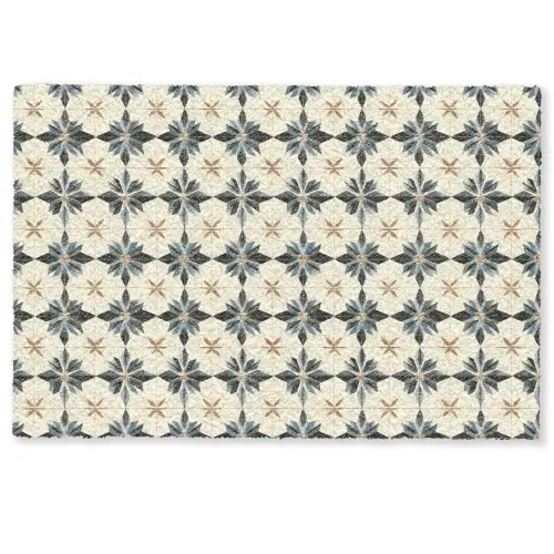 Sierlijk - Ornament - Blauw Deurmat klein 898 -zkaufland3d