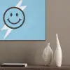 Smiley - Blauw - Bliksem PET vilt klein -sfeer6_closeup