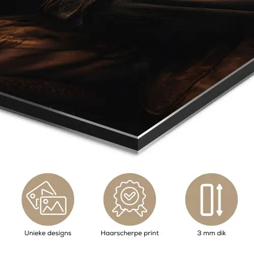 Hond - Sigaar - Hoed - Pak aluminium wit klein -closeup_NL