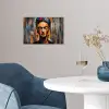 Portret - Vrouw - Bloemen poster papier klein -sfeer3
