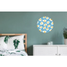 Eieren - Dooiers - Blauw Wandcirkel aluminium klein 190 -slaapkamer