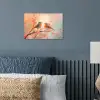 Roodborstjes - Sierlijk - Bloesemtak poster papier klein -sfeer2