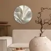 Stof - Plooien - Goud Wandcirkel kunststof plaat 5mm dik klein -sfeer1