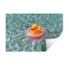 Badeend - Zwemband - Geel Muursticker klein -3d