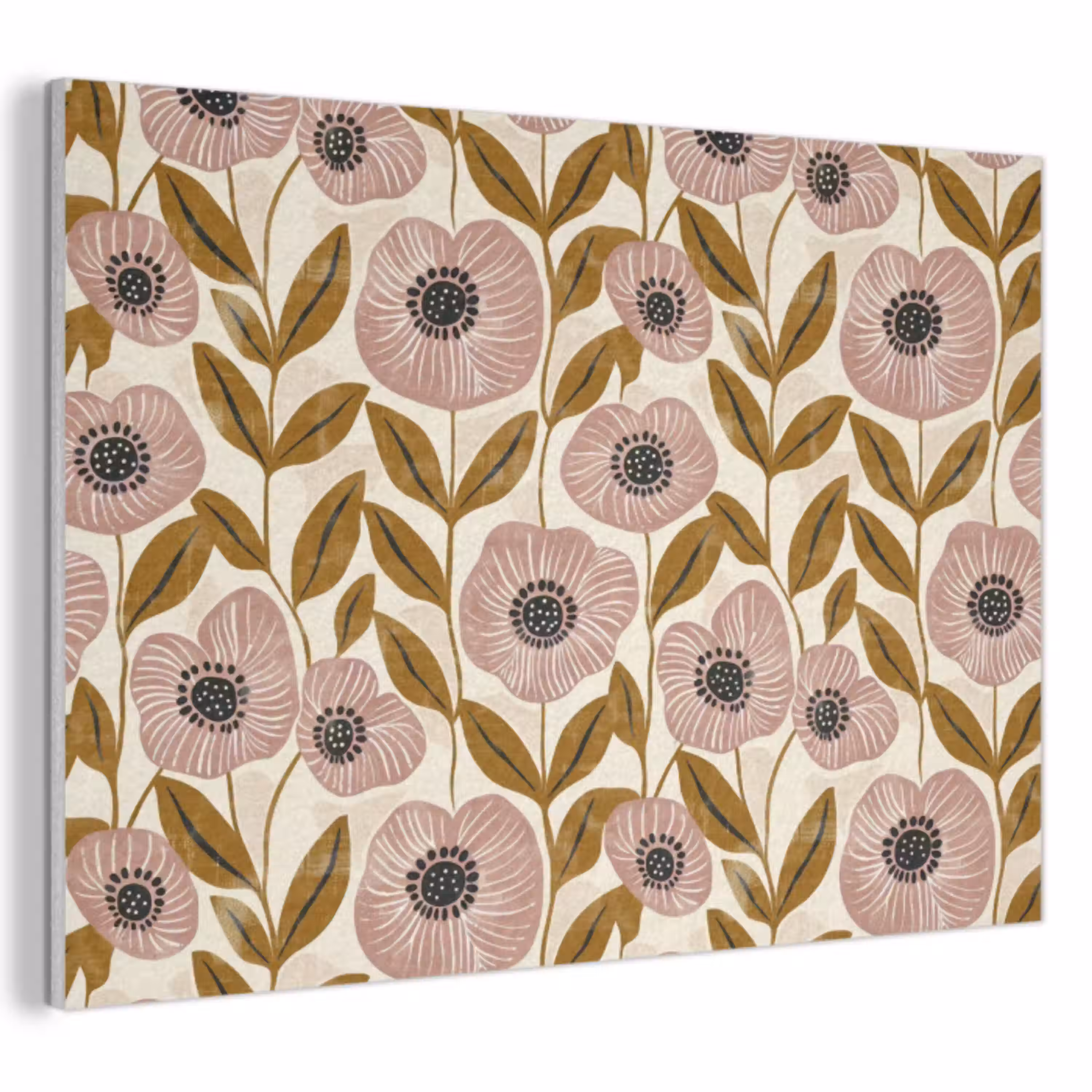 Dustyroze - Bloemen - Grafisch - Patroon PET vilt klein 837 -3d