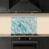 Zeesterren - Golvend water - Rustgevend keuken achterwand spatscherm klein -sfeer1