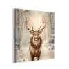 Kerst - Rendier - Winter - Krans aluminium wit klein -3d