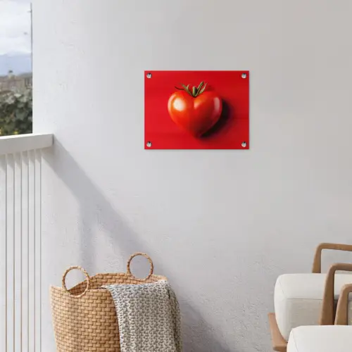 Tomaat - Rood - Hart tuinposter los doek klein -sfeer8