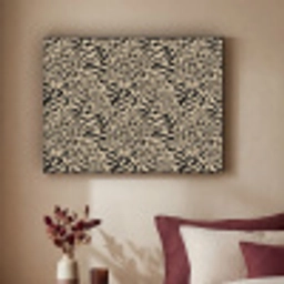 Giraf - Zebra - Motief - Bruin Textielframe zwart klein 947 -sfeer1