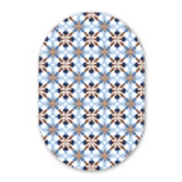 Ornament - Tegel - Kleurrijk Wandcirkel Ovaal Aluminium middel 839 -3d