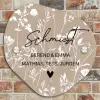 Beiges Blumenmuster - Elegant Naambord Organisch middel -sfeer10