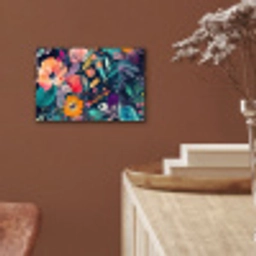 Kleurrijk - Bloemen - Kunst - Natuur - Hippie aluminium wit klein -sfeer4