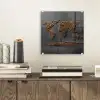 Wereldkaart - Koffie - Grijs plexiglas 5mm klein -sfeer1