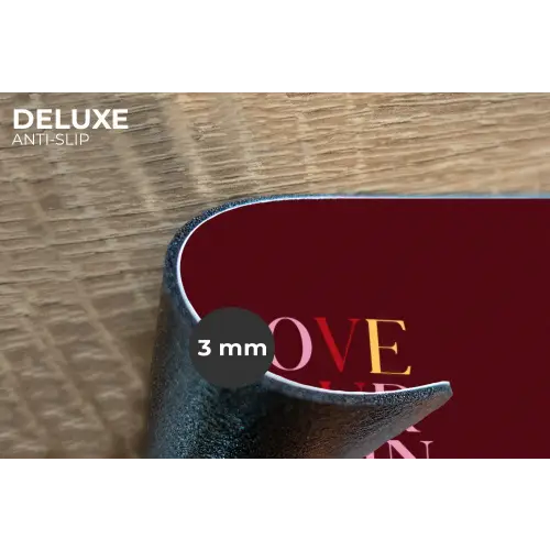 Love your damn self - Kleurrijk - Bordeaux Placemat vinyl groot -closeup
